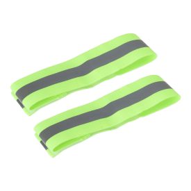   Fluorescent green 4*1.5cm shaggy reflective hand and foot wristbands