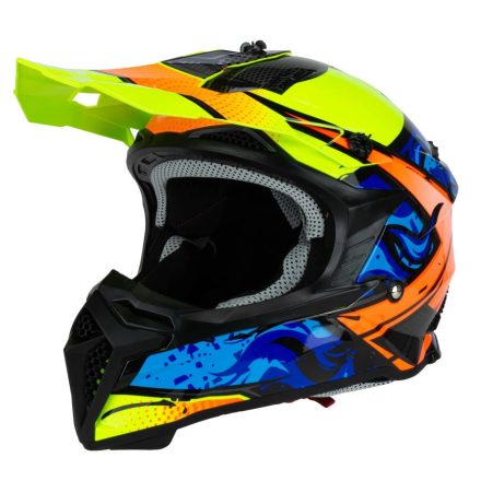 Enduro sisak  Sárga -kék -narancs L